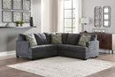 AMBRIELLE/GUNMETAL RAF SOFA W/CORNER WEDGE/LAF LOVESEAT
