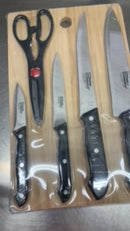 6pc Cutlery with Wood Cutting Board