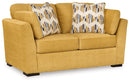 KEERWICK/ SUNFLOWER LOVESEAT/SOFA