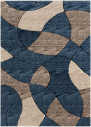 L'BAIET LILIANA ABSTRACT BLUE RUG