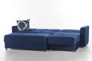 ROMA NAVY ELEGANT SECTIONAL STG CHAISE & LOVESEAT