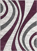 L'BAIET ADELINE GEOMETRIC PURPLE RUG