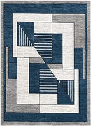 L'BAIET CAROLINE GEOMETRIC BLUE RUG
