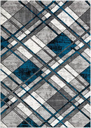 L'BAIET CLAIRE GEOMETRIC BLUE RUG