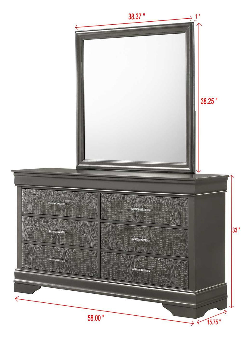 B320 BEDROOM SET W/ LED LIGHT