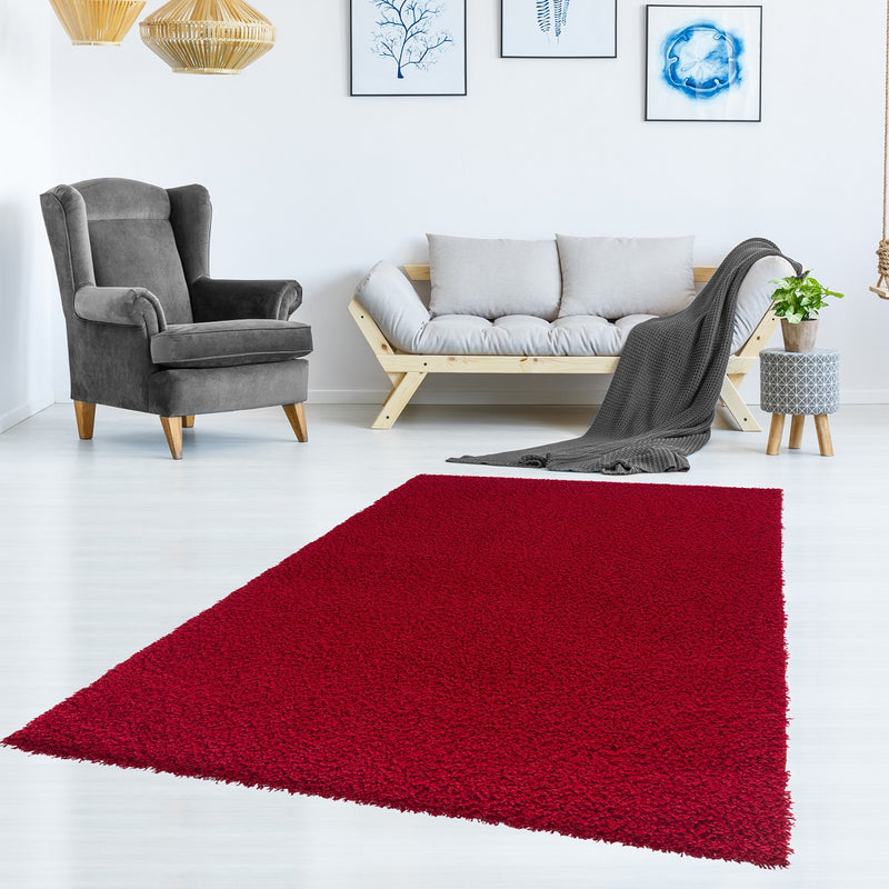 L'BAIET LIVIA RED SHAG RUG