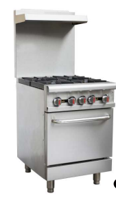 HEAVY DUTY GAS RANGE 24" 3/4 NPT, LP GAS