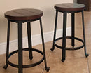 COUNTER HEIGHT STOOL (RUSTIC BROWN)
