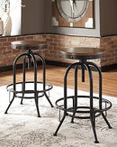 SWIVEL BAR STOOL (BROWN/BLACK)