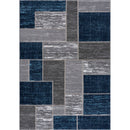 L'BAIET VERENA BLUE GEOMETRIC AREA RUG