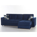 ROMA NAVY ELEGANT SECTIONAL STG CHAISE & LOVESEAT