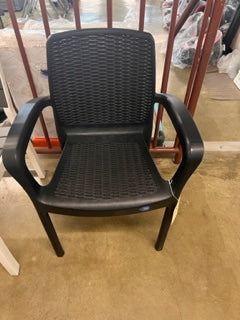 Graphite Ratan Style Arm Chair