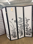 4-Panel Screen Shoji Floral