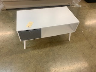 White Coffee Table w/ Bin