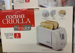 Cocina Criolla Toaster 2 Slice | 750 Watts