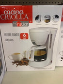 Cocina Criolla 6 Cups Coffee Maker | 600 Watts