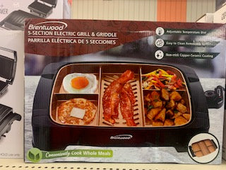5-Section Electric Grill & Griddle