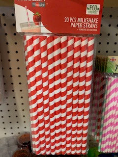 20Pcs MilkShake Paper Straw