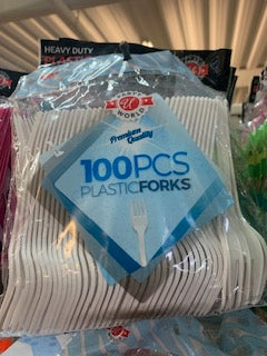 100pcs Plastic Forks