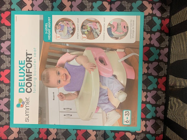 summer infant deluxe comfort booster seat pink Deluxe Comfort Folding Booster Seat