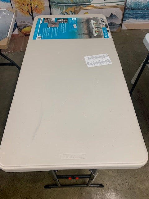 4FT Adjustable Height Folding Table (White)