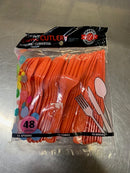 48pc Heavy Duty Plastic Cutlery