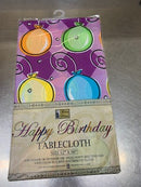 52" X 90" Happy Birthday Tablecloth