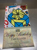 52" X 90" Happy Birthday Tablecloth