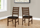 DINING CHAIR  / 37"H BROWN / DARK BROWN PU SEAT