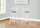 BARSTOOL  / 36"H / SWIVEL / WHITE METAL