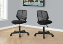OFFICE CHAIR - BLACK JUVENILE / BLACK BASE ON CASTORS