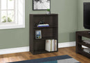 BOOKCASE - 36"H / ESPRESSO WITH 3 SHELVES