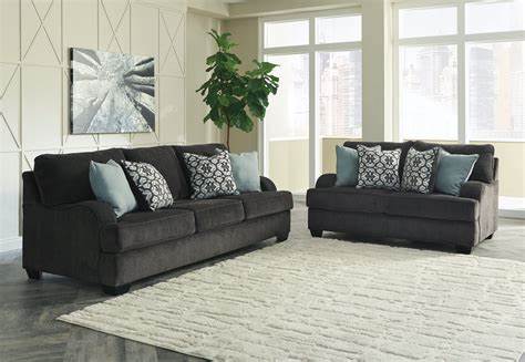 Charenton/Charcoal Sofa & Loveseat