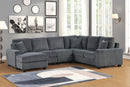 Ottoman Base/ LAF Loveseat/ Armless Chair/ Wedge/ RAF Loveseat  (Gray)