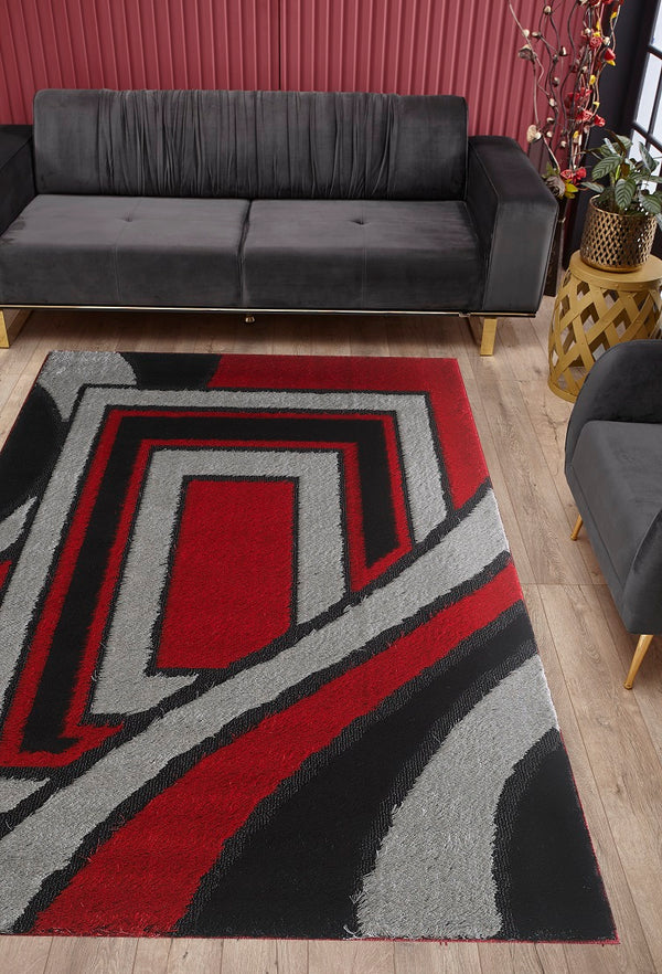 DOLLY RED SHAG AREA RUG