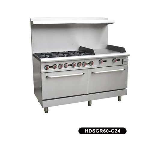 Heavy Duty Range With Griddle/ Broiler 3/4 N.P.T L.P. Gas