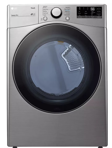 L.G 7.4 cu. ft. Ultra Large Capacity Smart wi-fi Enabled Front Load Electric Dryer
