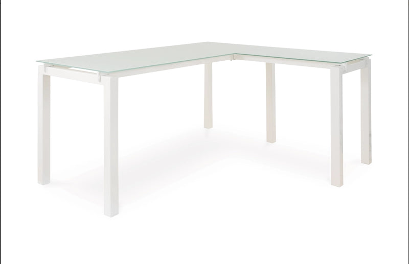 L-Shaped Desk w/ Glass