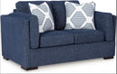 EVANSLEY LIVING ROOM SET (NAVY)