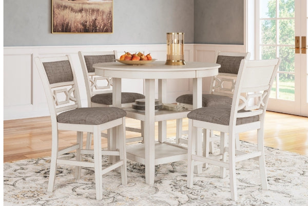 Erinberg Counter Height Dining Table and 4 Barstools