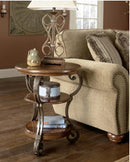 CHAIR SIDE END TABLE (MEDIUM BROWN)