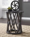 ROUND END/COCKTAIL TABLE (GRAYISH BROWN)