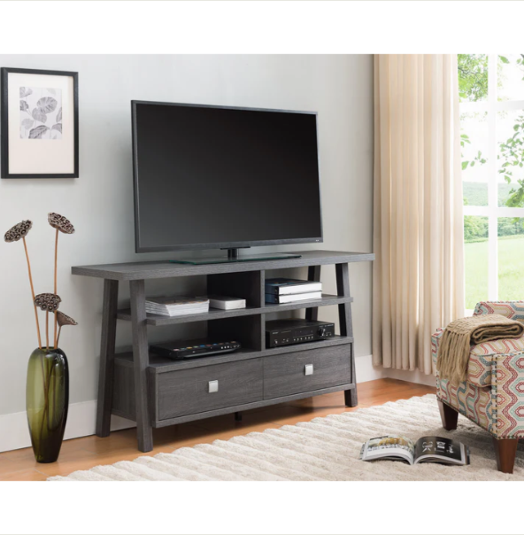 TV Stand W/2 Drawers 60" Grey