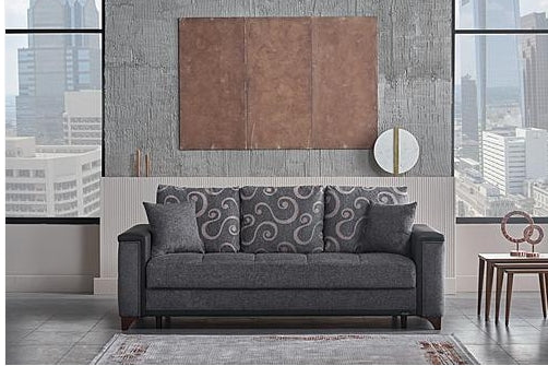 Charlotte Beatto Anthracite 3 Seat Sleeper Sofa