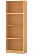 4 Shelf Wood Book Case (Black)