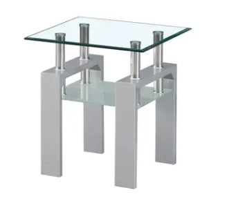 Side Table - Glossy Silver