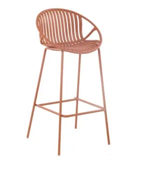 Wanda Plastic & Metal Barstool - Orange