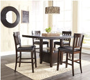 Haddigan Rectangle Counter Height Extended Table Dining Set