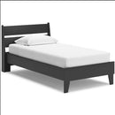 EB1865 TWIN PLATFORM BED / TWIN PANEL HEADBOARD
