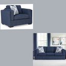 EVANSLEY LIVING ROOM SET (NAVY)